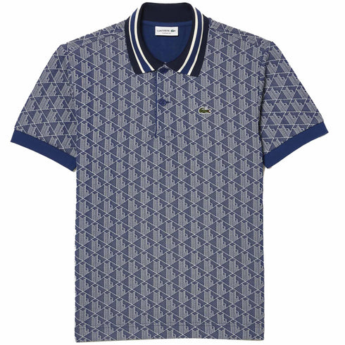 Lacoste Men Classic Fit Monogram Jacquard Polo Shirt
