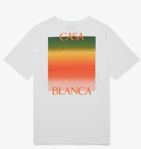 Casablanca Gradient Square Logo Printed T-Shirt