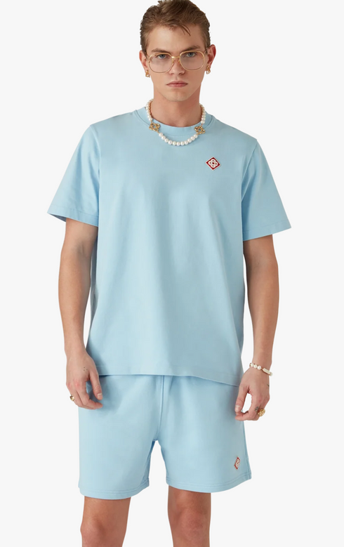Casablanca Light Blue Diamond Logo T-Shirt Unisex