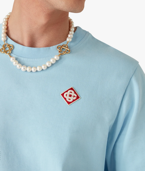 Casablanca Light Blue Diamond Logo T-Shirt Unisex