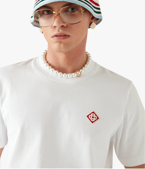 Casablanca White Diamond Logo T-Shirt Unisex