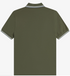 Fred Perry Twin Tripped Polo Laurel Wreath Green /Ecru/ Dusky Blue M3300-Q10