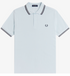 Fred Perry Twin Tripped Polo Light Ice/Anchor Grey M3600-S27