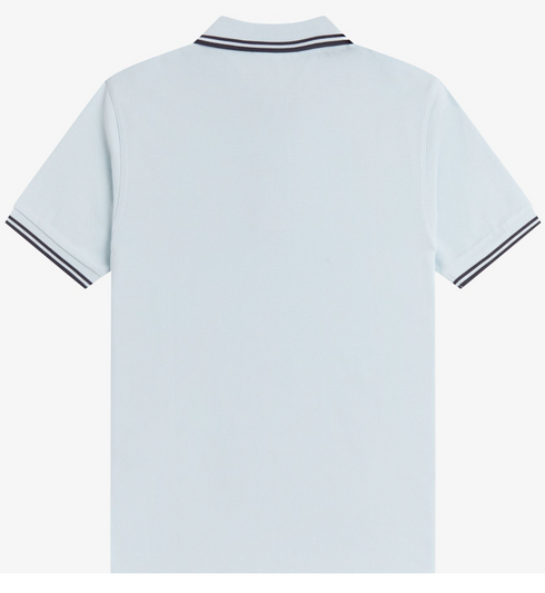Fred Perry Twin Tripped Polo Light Ice/Anchor Grey M3600-S27