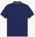 Fred Perry Twin Tripped Polo French Navy/Dusky Blue/ Citron