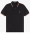 Fred Perry Twin Tripped Polo Black / Dusky Blue/ Strawberry Cream M3600-R54