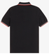 Fred Perry Twin Tripped Polo Black / Dusky Blue/ Strawberry Cream M3600-R54