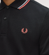 Fred Perry Twin Tripped Polo Black / Dusky Blue/ Strawberry Cream M3600-R54