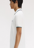 Fred Perry Twin Tripped Polo Snow White/ Sport Green / Navy M3600-P30