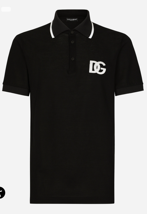 Dolche&Gabanna Cotton Pique Poloshirt with D&G Embroidery