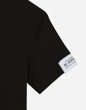 Dolche&Gabana Cotton Round - Neck T-Shirt with Patch (Re-Edition)