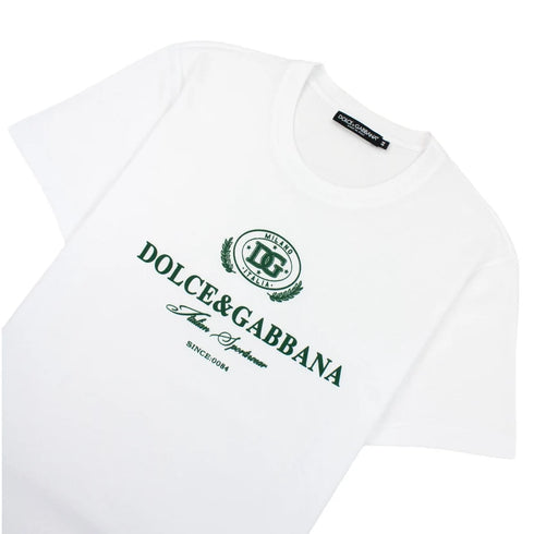 Dolce & Gabbana Logo Print T Shirt White V0800