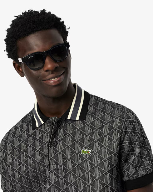 Lacoste Men Classic Fit Monogram Jacquard Polo Shirt