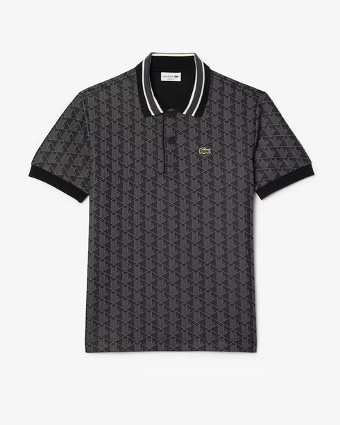 Lacoste Men Classic Fit Monogram Jacquard Polo Shirt