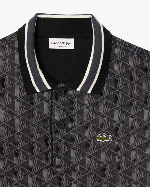 Lacoste Men Classic Fit Monogram Jacquard Polo Shirt