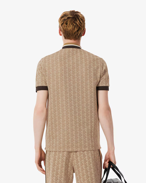 Lacoste Men Classic Fit Monogram Jacquard Polo Shirt