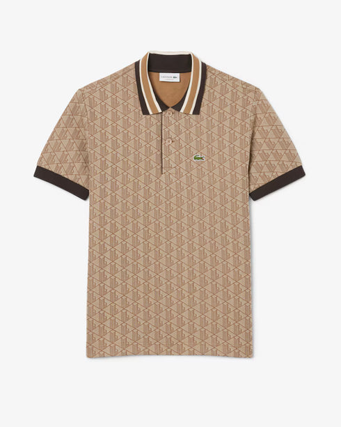 Lacoste Men Classic Fit Monogram Jacquard Polo Shirt