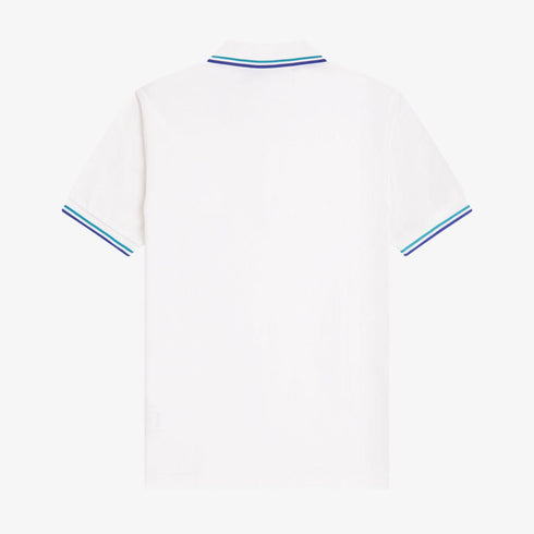 Fred Perry Twin Tipped Poloshirt Snow White / Deep Mint/ Soho Eclipce