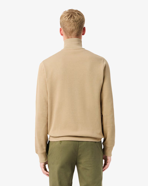 Zip-Up Men High Neck Interlock Sweatshirt