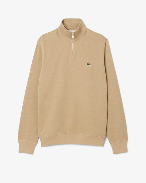 Zip-Up Men High Neck Interlock Sweatshirt