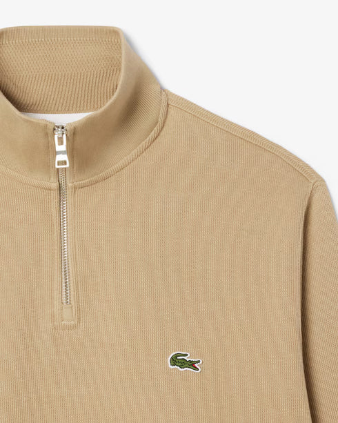 Zip-Up Men High Neck Interlock Sweatshirt
