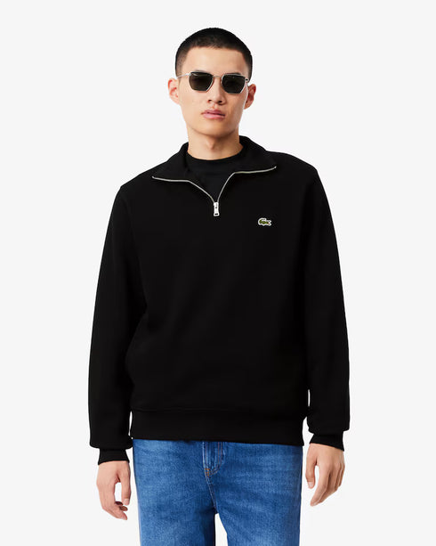 Zip-Up Men High Neck Interlock Sweatshirt