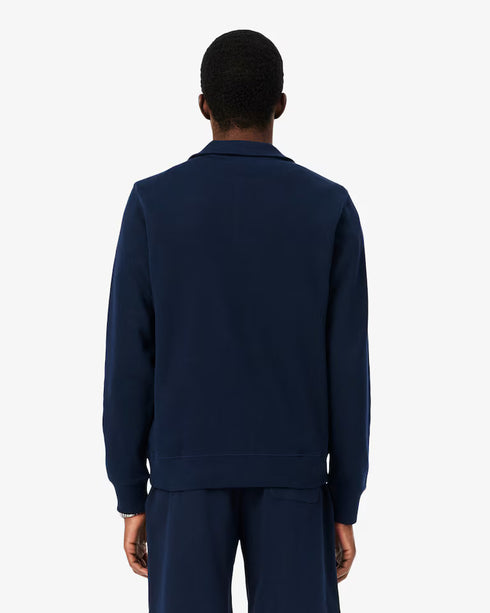 Zip-Up Men High Neck Interlock Sweatshirt