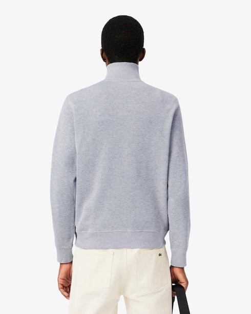Zip-Up Men High Neck Interlock Sweatshirt