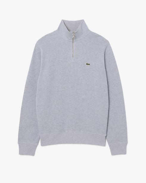 Zip-Up Men High Neck Interlock Sweatshirt