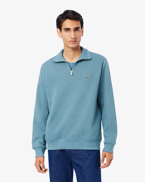 Lacoste Men Zip-Up High Neck Interlock Sweatshirt