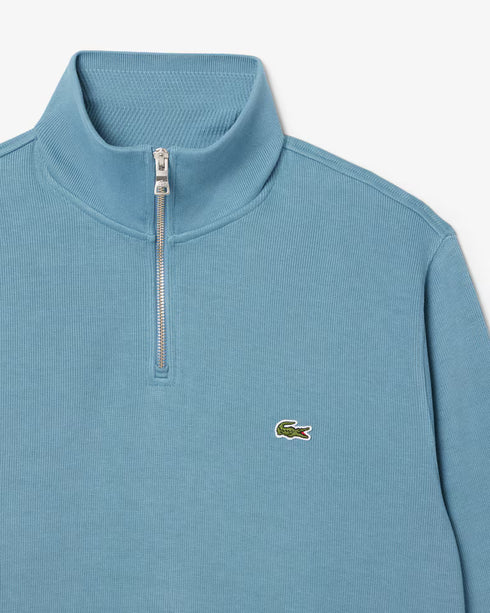 Lacoste Men Zip-Up High Neck Interlock Sweatshirt