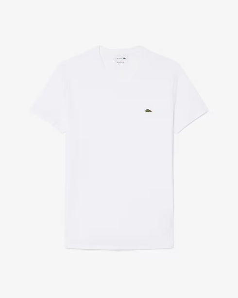 Lacoste Men Lightweight Cotton Pima V Neck T-shirt