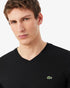 Lacoste Men Lightweight Cotton Pima V Neck T-shirt