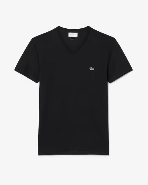 Lacoste Men Lightweight Cotton Pima V Neck T-shirt