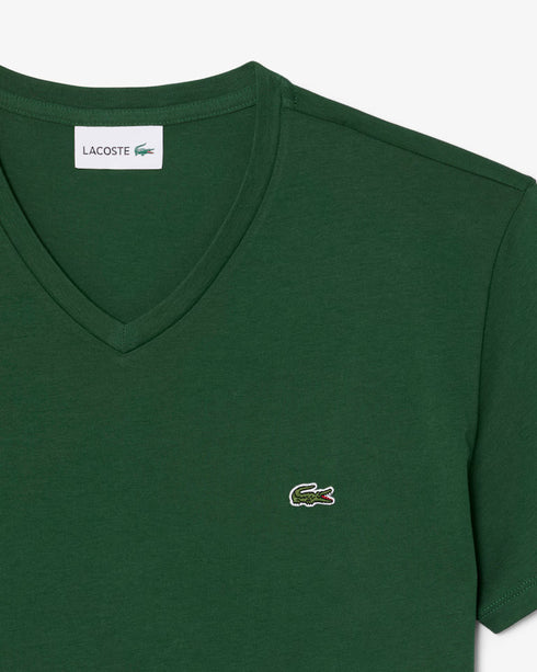 Lacoste Men Lightweight Cotton Pima V Neck T-shirt