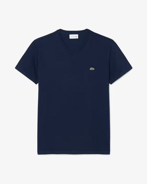 Lacoste Men Lightweight Cotton Pima V Neck T-shirt