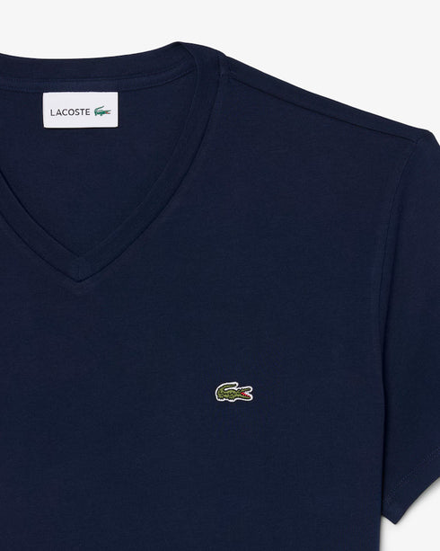 Lacoste Men Lightweight Cotton Pima V Neck T-shirt
