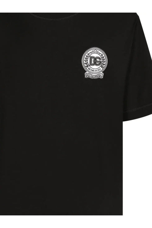 Dolche&Gabana Crest Cotton T-Shirt Black