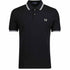 Fred Perry Twin Tripped Polo Black /White/ White M3600-350