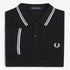 Fred Perry Twin Tripped Polo Black /White/ White M3600-350