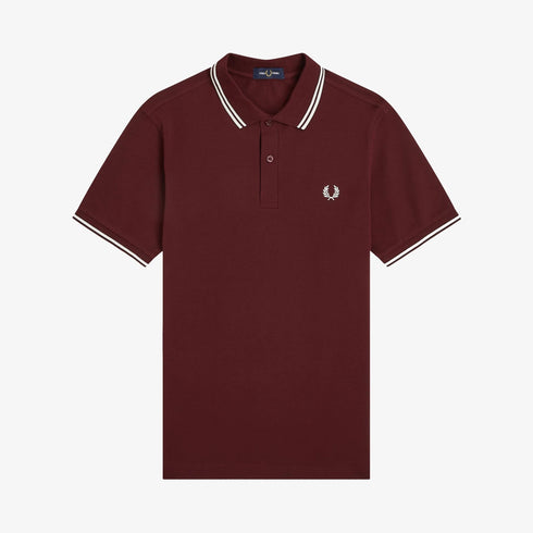 Fred Perry Twin Tripped Polo Oxblood/Ecru
