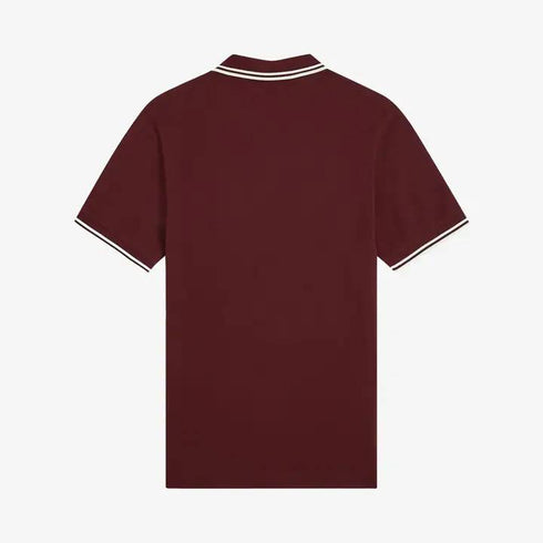 Fred Perry Twin Tripped Polo Oxblood/Ecru