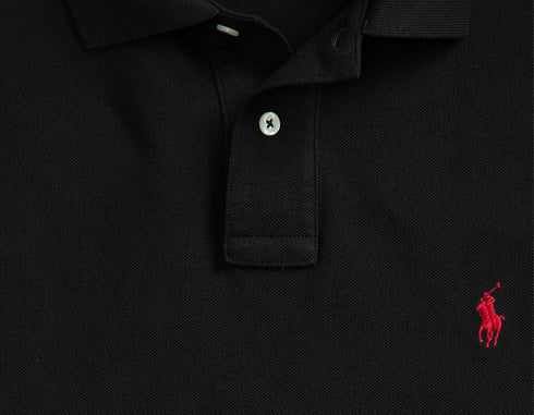 Ralph Lauren Polo Custom Slim Fit Polo Shirt Black